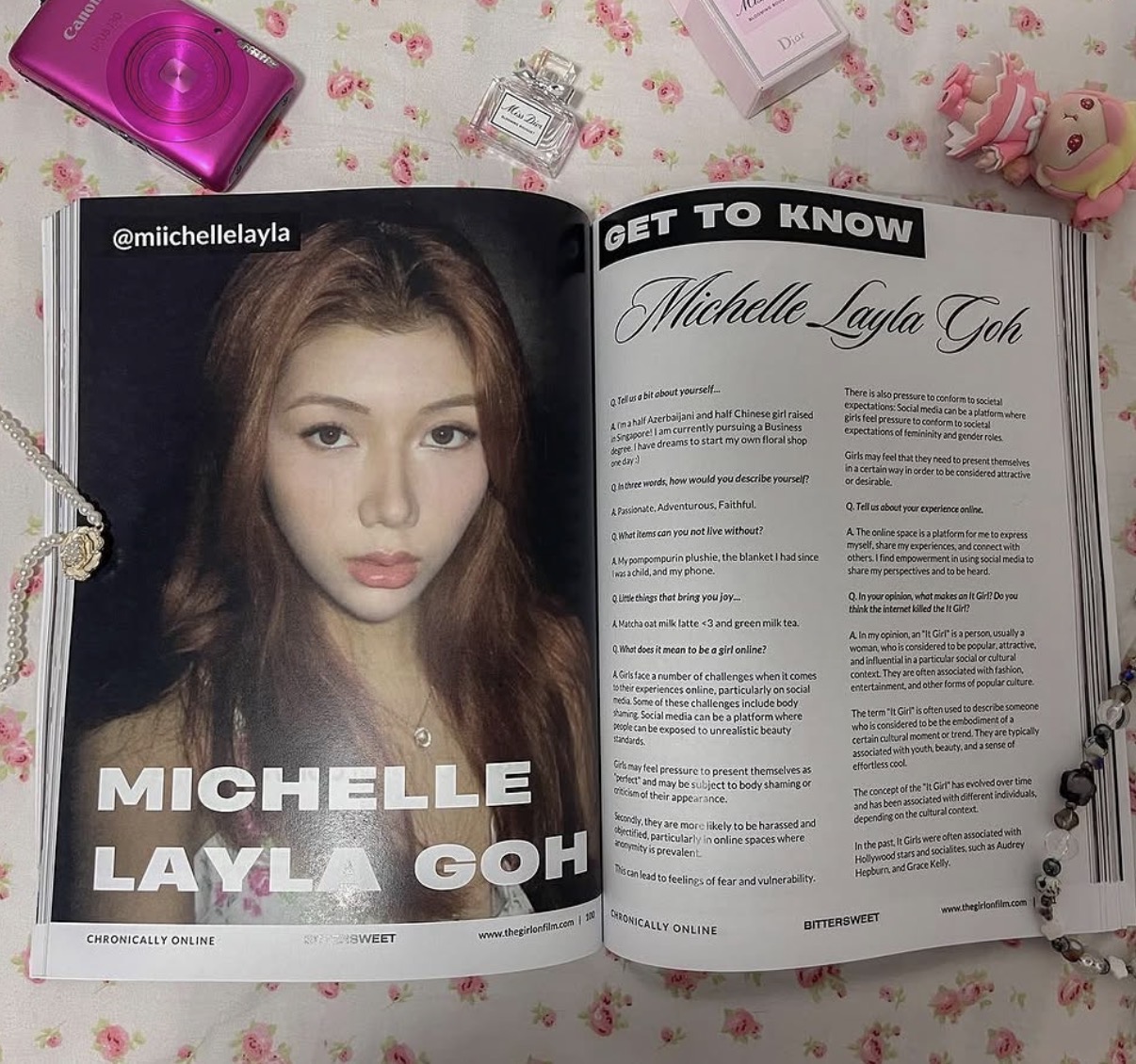 Get To Know feature on Michelle Layla Goh in Hysteria by Girlonfilm
